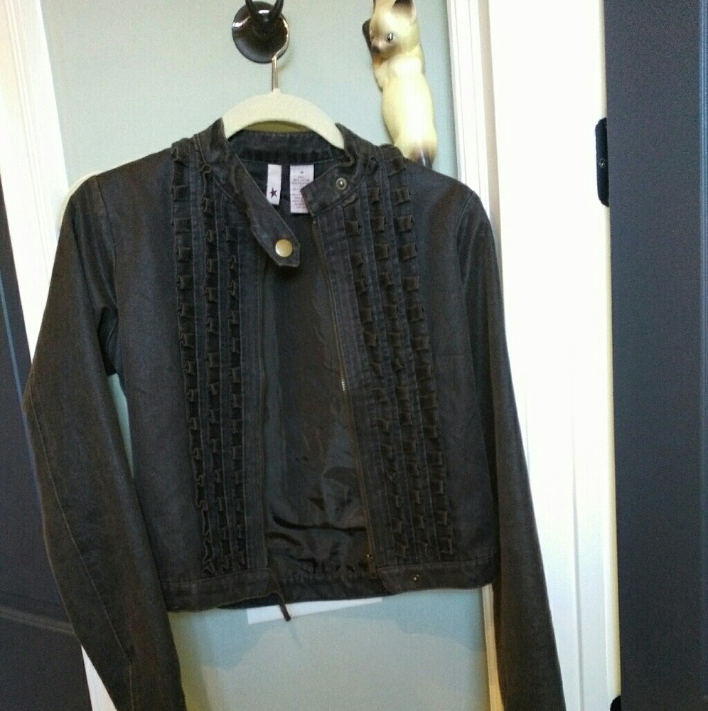 All Star Converse jacket (S) ruffled moto